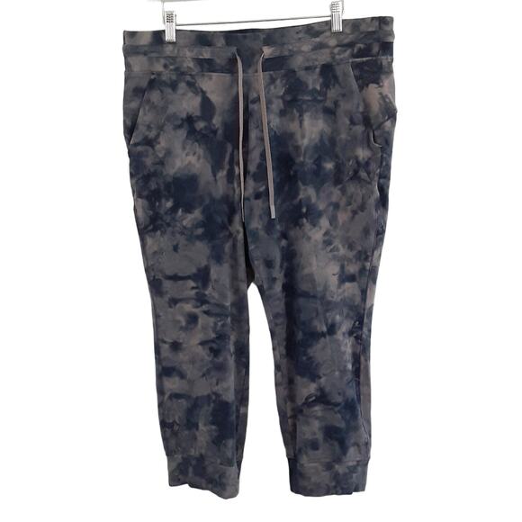 Lululemon Ready to High Rise Cropped Jogger Marble Dye Sweatpants Womens 14 - Picture 1 of 11